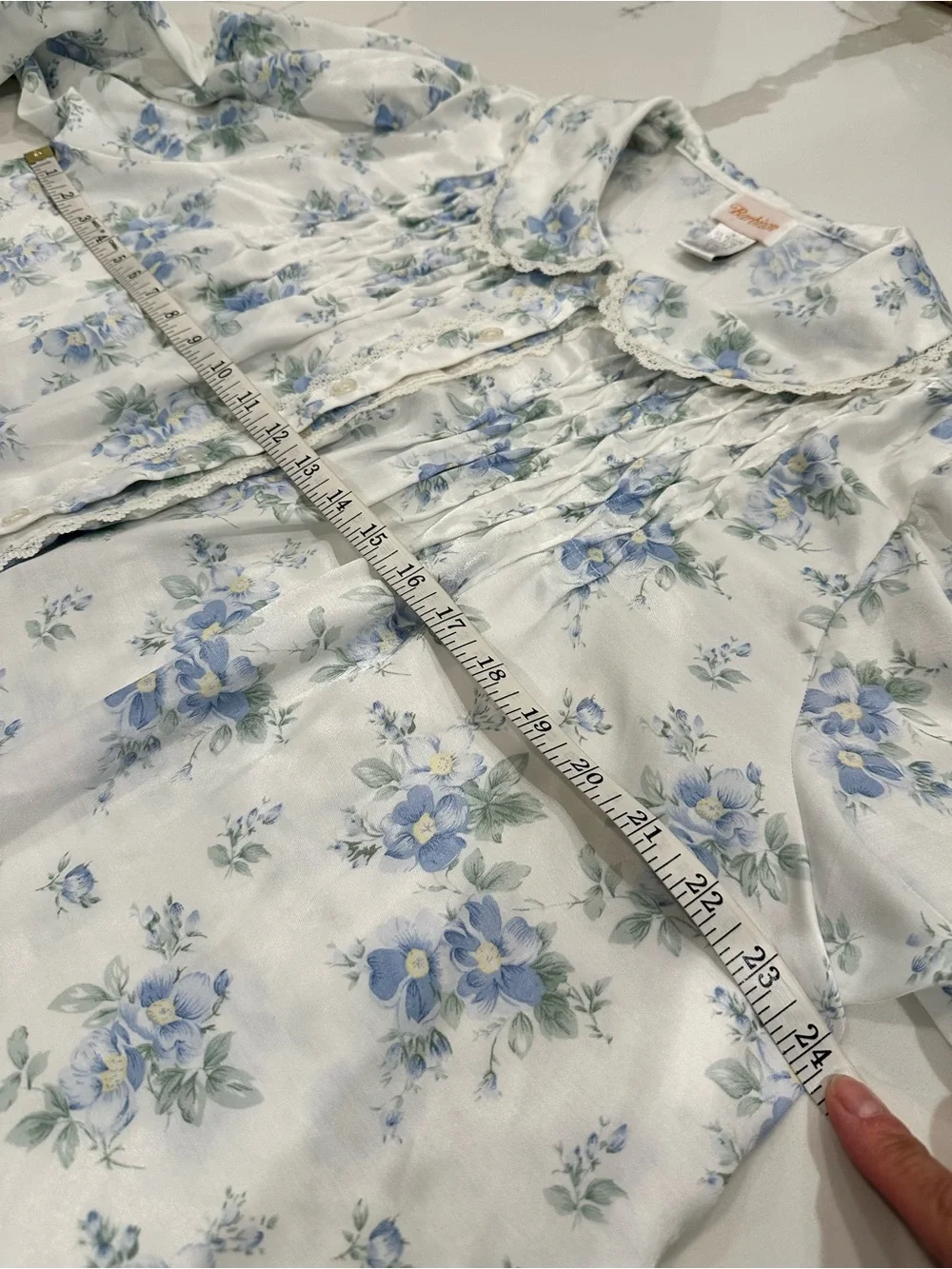 VTG Barbizon Cuddleskin 2-Piece Pajama Set XL Floral Lace Cottage Flannel Satin